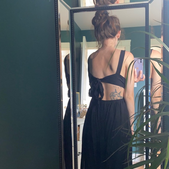 NWT ASOS sexy black maxi dress (size 0) - Picture 6 of 7